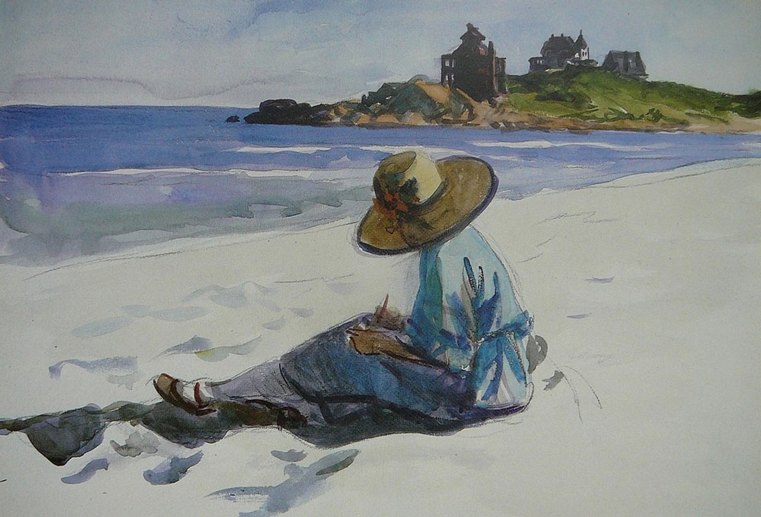 Jo Sketching at Good Harbor Beach