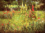 Hollyhocks and Poppies - The Hermitage